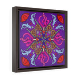 OctoCannon in purple - Framed Canvas Print